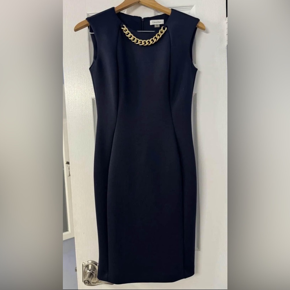 Calvin Klein, Size 4, Dress, Navy